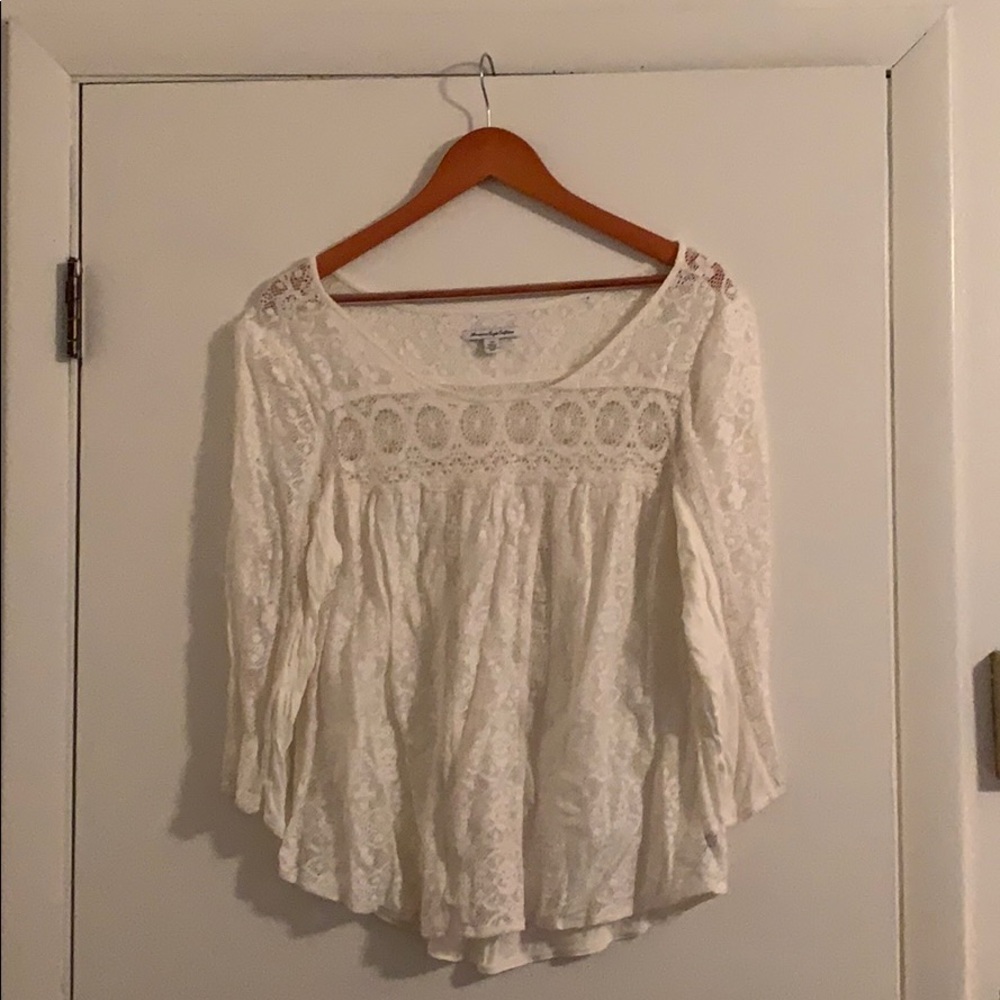 American Eagle peasant top Large